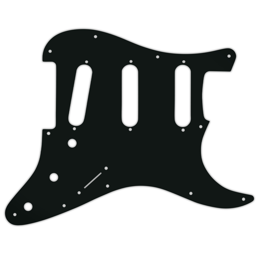 Custom Pickguard for Fender Old Style 11 Hole or American Vintage \'62 Reissue Stratocaster - Black Acrylic