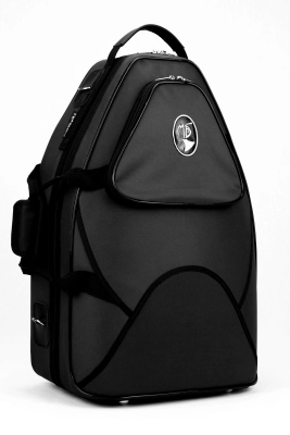 French Horn Flight Case with Mute and Music Stand Storage - Black