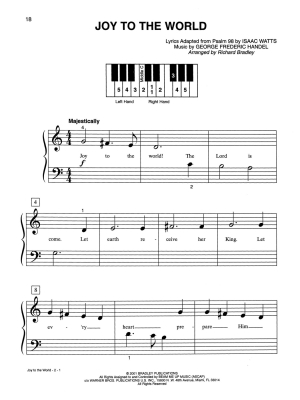 Jolly Christmas Songs - Bradley - Five Finger Piano - Book