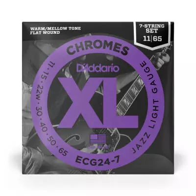 ECG24-7 - Chromes Flat Wound JAZZ LIGHT - 7 STRING 12-52