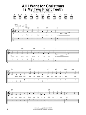 Christmas Melodies for Ukulele: Melody, Tab, Lyrics & Chords - Ukulele TAB - Book