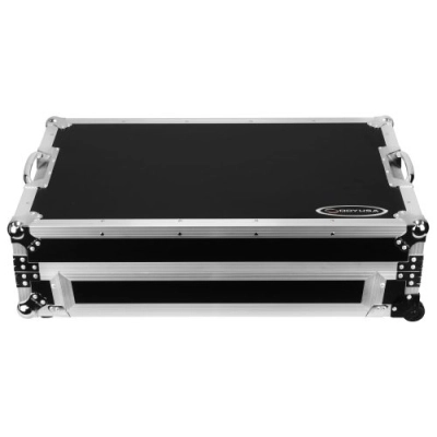 DDJ-REV5 1U Flight Case with Glide Style Laptop Platform and Corner Wheels