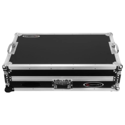 DDJ-REV5 1U Flight Case with Glide Style Laptop Platform and Corner Wheels