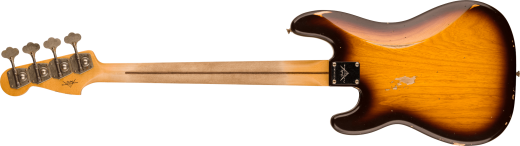 1958 Precision Bass Relic, 1-Piece Quartersawn Maple Neck Fingerboard - Super Faded Aged Chocolate 3-Color Sunburst