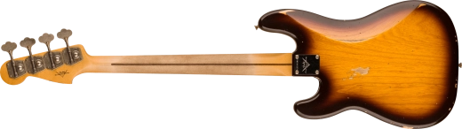 1958 Precision Bass Relic, 1-Piece Quartersawn Maple Neck Fingerboard - Super Faded Aged Chocolate 3-Color Sunburst