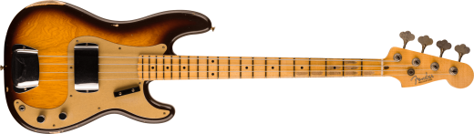 Fender Custom Shop - 1958 Precision Bass Relic, 1-Piece Quartersawn Maple Neck Fingerboard - Super Faded Aged Chocolate 3-Color Sunburst