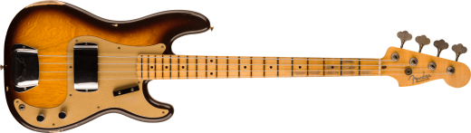 1958 Precision Bass Relic, 1-Piece Quartersawn Maple Neck Fingerboard - Super Faded Aged Chocolate 3-Color Sunburst