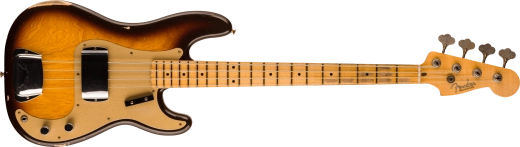 Fender Custom Shop - 1958 Precision Bass Relic, 1-Piece Quartersawn Maple Neck Fingerboard - Super Faded Aged Chocolate 3-Color Sunburst