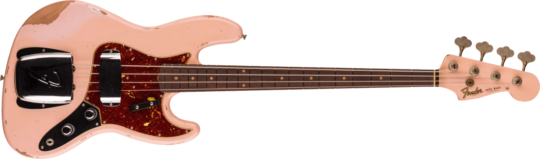 1961 Jazz Bass Heavy Relic, 3A Rosewood Fingerboard - Super Faded Aged Shell Pink