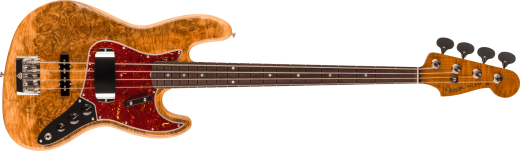 Artisan Maple Burl Jazz Bass, 3A Rosewood Fingerboard - Aged Natural