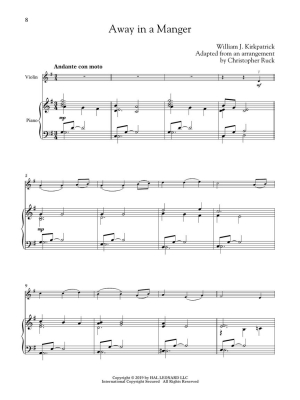 Favorite Christmas Carols for Classical Players - Violin/Piano - Book/Audio Online