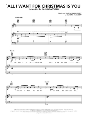 All I Want for Christmas Is You - Carey - Piano/Vocal/Guitar - Sheet Music