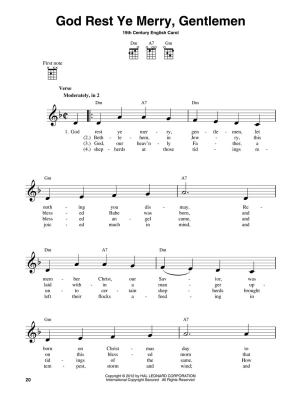 3-Chord Christmas Carols for Ukulele - Ukulele - Book