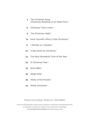 Christmas Songs for Classical Players: 12 Holiday Favorites - Clarinet/Piano - Book/Audio Online