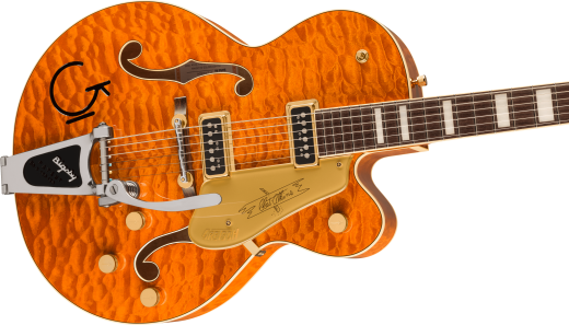 Limited Edition Quilt Classic Chet Atkins Hollow Body with Bigsby - Roundup Orange Stain Lacquer