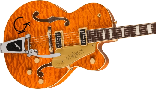 Limited Edition Quilt Classic Chet Atkins Hollow Body with Bigsby - Roundup Orange Stain Lacquer