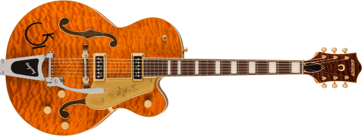 Gretsch Guitars - Limited Edition Quilt Classic Chet Atkins Hollow Body with Bigsby - Roundup Orange Stain Lacquer