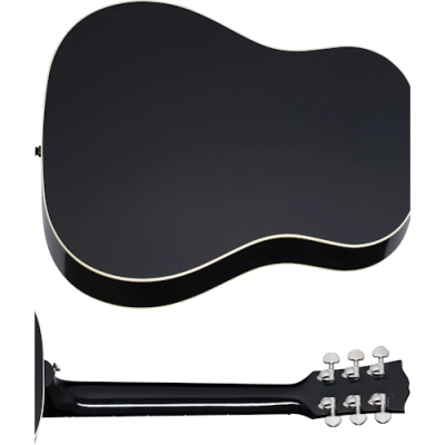 J-45 Standard Acoustic/Electric Guitar with Hardshell Case - Ebony