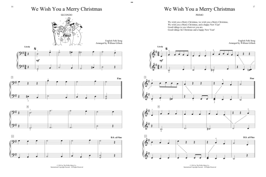 Christmas Together: 20 Simple Piano Duets - Gillock - Piano Duet (1 Piano, 4 Hands) - Book