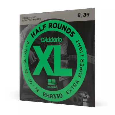 DAddario - EHR330 - Half Rounds EXTRA-SUPER LIGHT 08-39