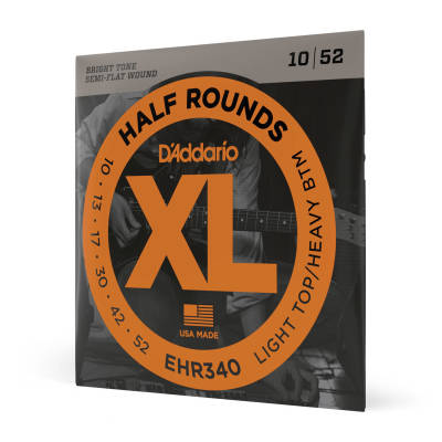 DAddario - EHR340 - Half Rounds L-TOP H-BTM 10-52