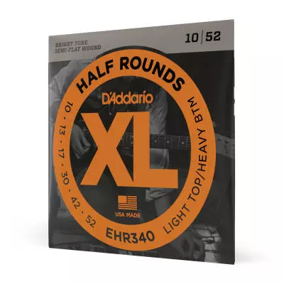 DAddario - EHR340 - Half Rounds L-TOP H-BTM 10-52