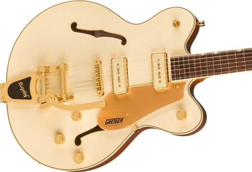 Electromatic Pristine LTD Center Block Double-Cut with Bigsby, Laurel Fingerboard - White Gold