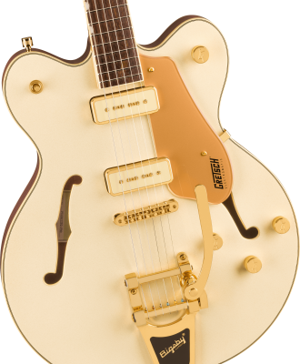 Electromatic Pristine LTD Center Block Double-Cut with Bigsby, Laurel Fingerboard - White Gold