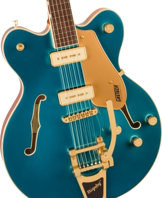 Electromatic Pristine LTD Center Block Double-Cut with Bigsby, Laurel Fingerboard - Petrol