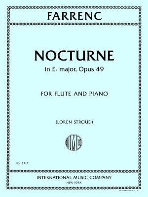 International Music Company - Nocturne in E flat major, Opus 49 - Farrenc/Stroud - Flute/Piano - Sheet Music