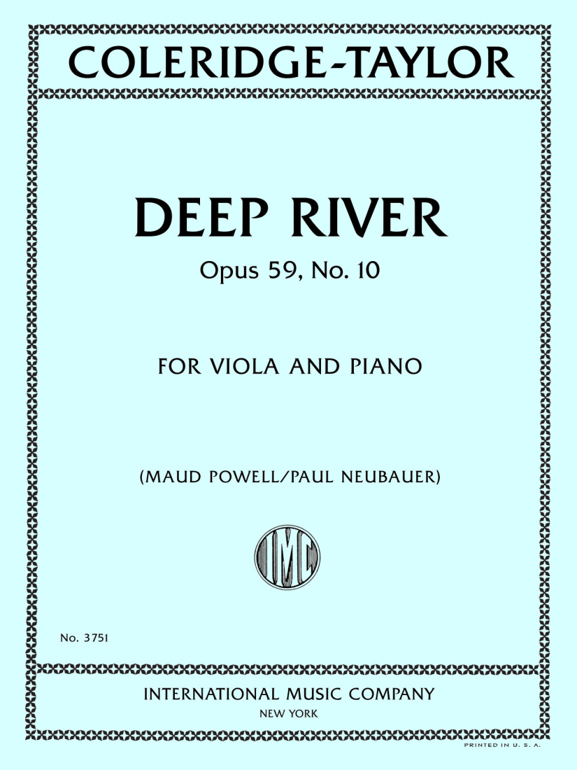 Deep River, Opus 59, No. 10 - Coleridge-Taylor/Powell/Neubauer - Viola/Piano - Sheet Music