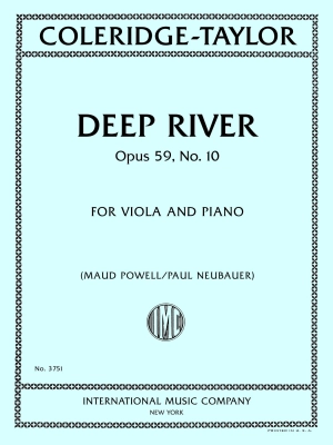 International Music Company - Deep River, Opus 59, No. 10 - Coleridge-Taylor/Powell/Neubauer - Viola/Piano - Sheet Music