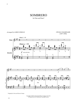 Sombrero - Chaminade/Stroud - Flute/Piano - Sheet Music