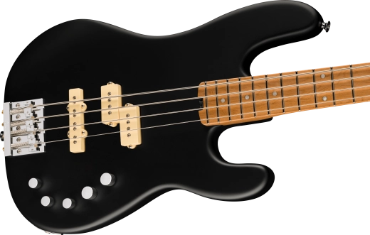 Pro-Mod San Dimas Bass PJ IV, Caramelized Maple Fingerboard - Satin Black