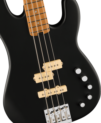 Pro-Mod San Dimas Bass PJ IV, Caramelized Maple Fingerboard - Satin Black