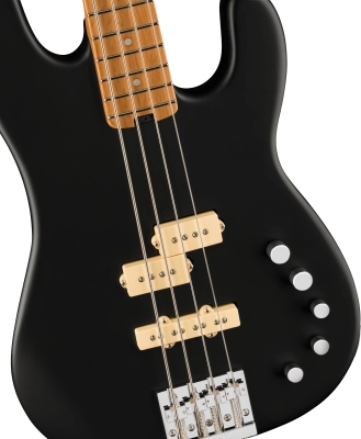 Pro-Mod San Dimas Bass PJ IV, Caramelized Maple Fingerboard - Satin Black