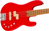 Pro-Mod San Dimas Bass PJ IV, Caramelized Maple Fingerboard - Satin Ferrari Red