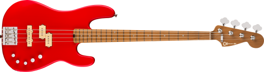 Charvel Guitars - Pro-Mod San Dimas Bass PJ IV, Caramelized Maple Fingerboard - Satin Ferrari Red