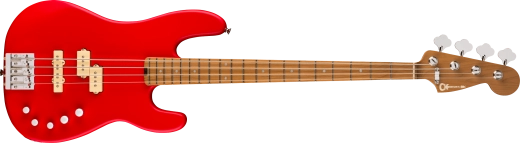 Charvel Guitars - Pro-Mod San Dimas Bass PJ IV, Caramelized Maple Fingerboard - Satin Ferrari Red