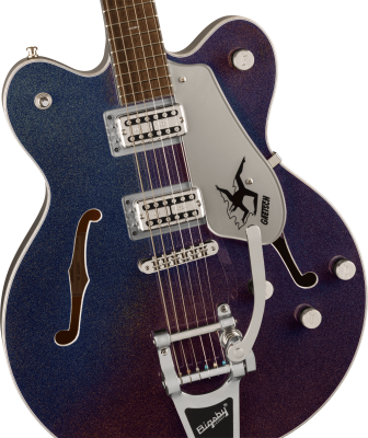 Electromatic John Gourley Broadkaster Center Block, Laurel Fingerboard - Iridescent Black