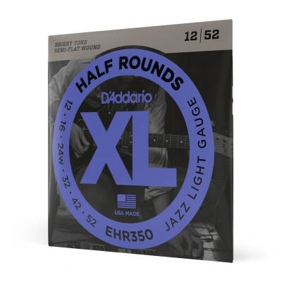 DAddario - EHR350 - Half Rounds JAZZ LIGHT 12-52