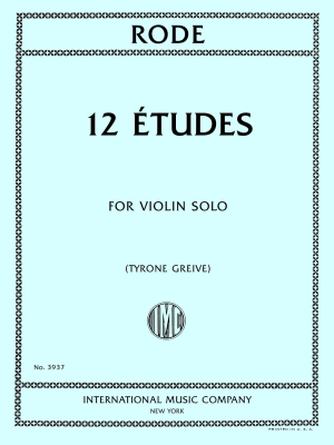 International Music Company - 12 Etudes - Rode/Greive - Violin - Sheet Music