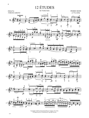 12 Etudes - Rode/Greive - Violin - Sheet Music