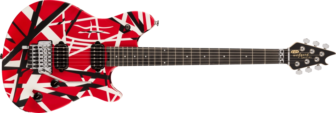 Wolfgang Special Striped Series, Ebony Fingerboard - Red, Black, and White