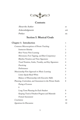 Private Music Lessons: A Manual for Teachers - Conway - Book