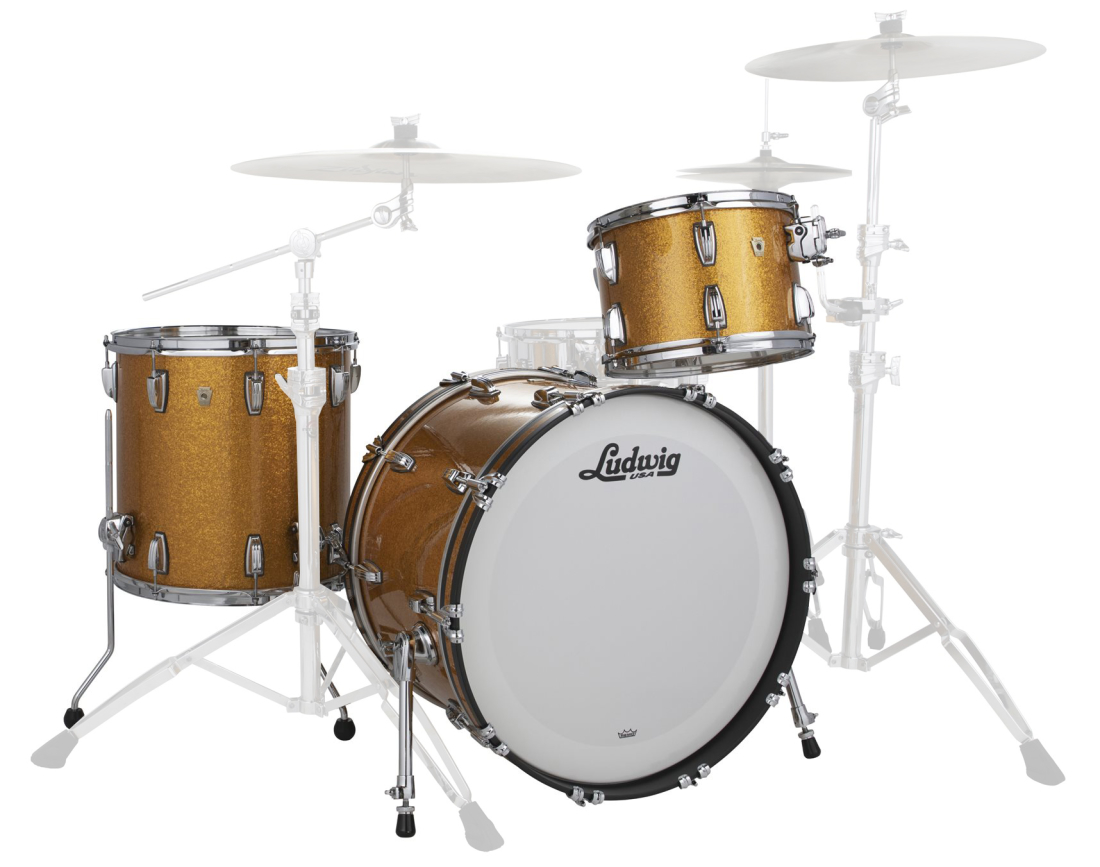 Classic Maple Fab 22 3-Piece Shell Pack (22,13,16) - Gold Sparkle
