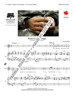 Peace Come Reign - Delisle - SATB