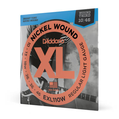 DAddario - EXL110W - Nickel Wound REG. LIGHT/Wnd 3rd 10-46