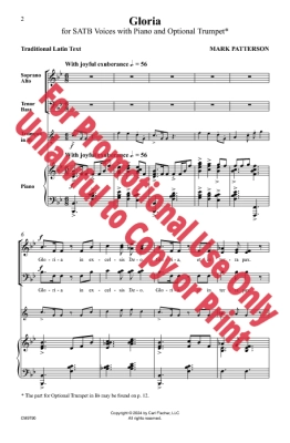 Gloria - Patterson - SATB