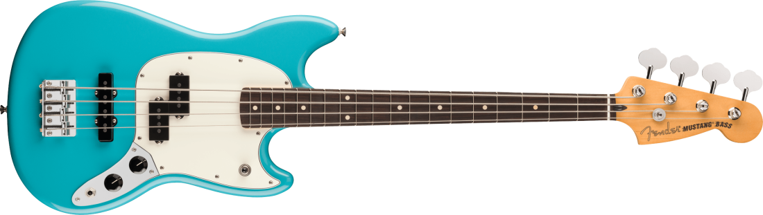 Player II Mustang Bass PJ, Rosewood Fingerboard - Aquatone Blue